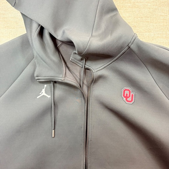 BRAND NEW Jordan Nike Oklahoma Sooners OU Zip Up Hoodie Gray Men's 3XL NWOT - Picture 9 of 12
